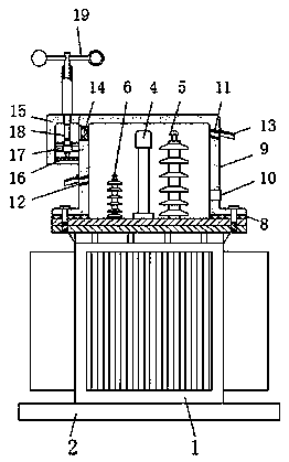 Oil-immersed transformer capable of avoiding dust accumulation