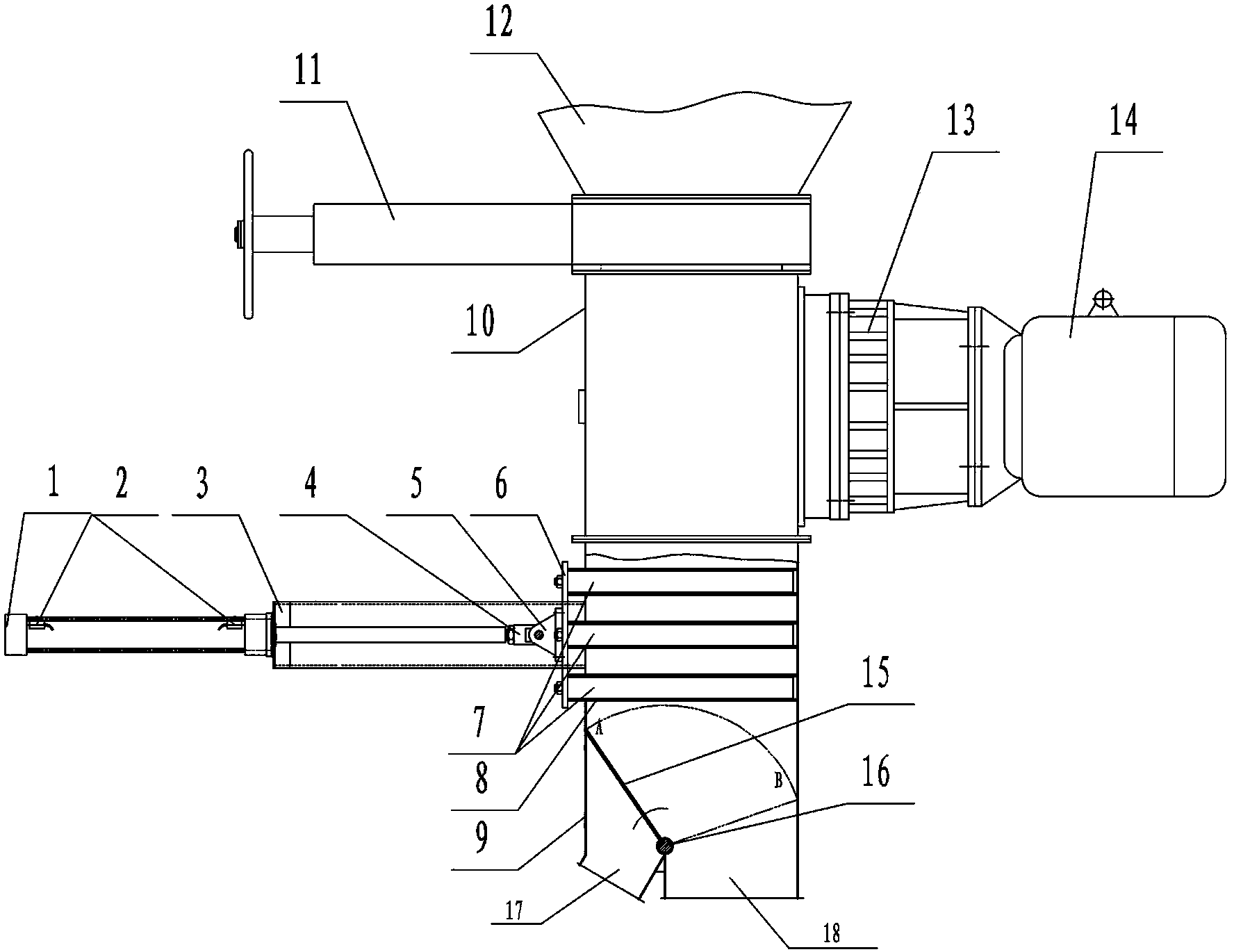 Apparatus for removing iron in powder