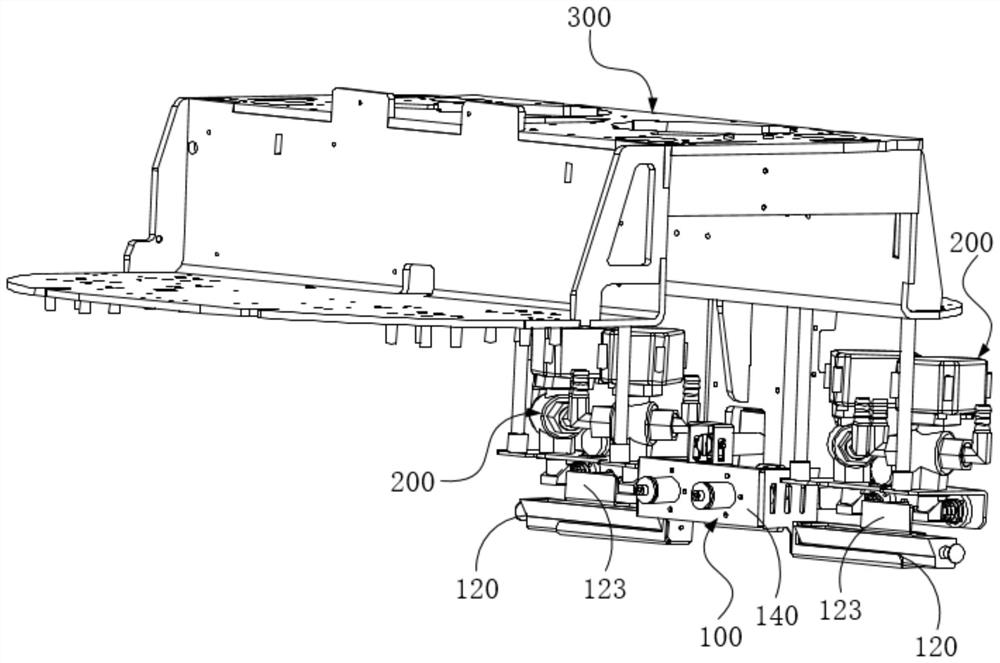 Dropping liquid blocking structure and cleaning device