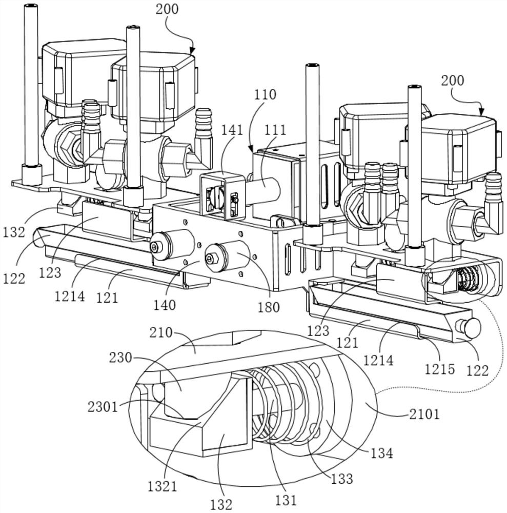 Dropping liquid blocking structure and cleaning device