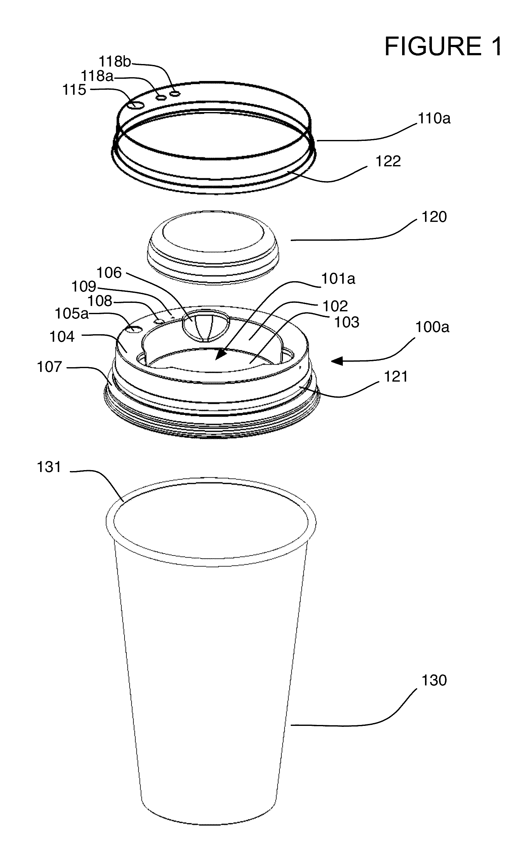 Lid with integrated container