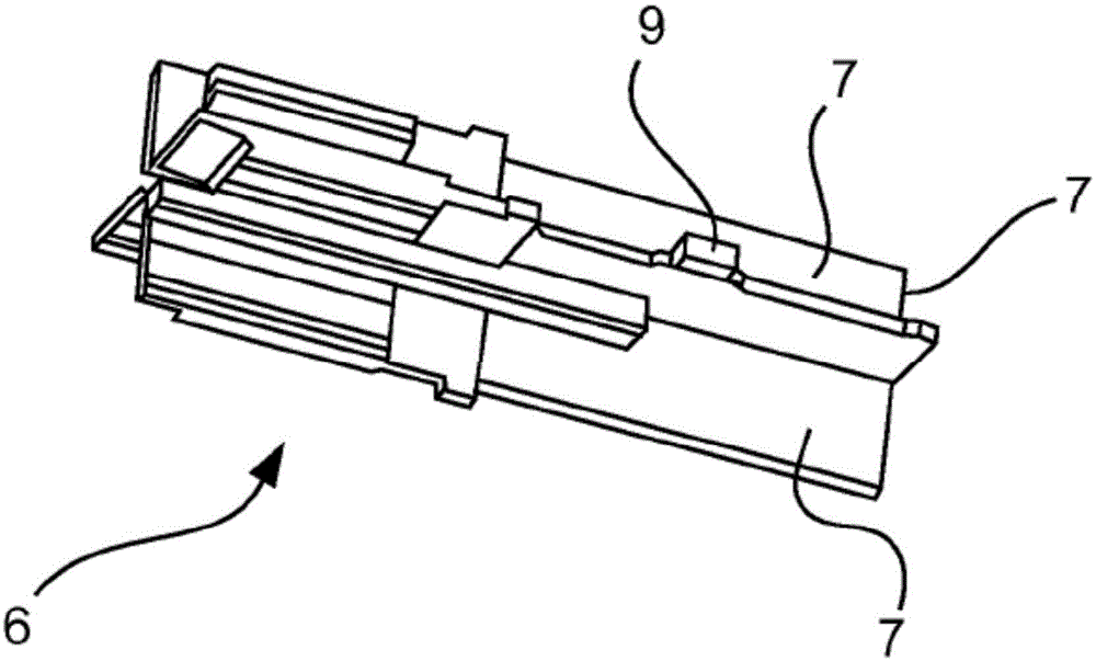 Insulating body having integrated shield element