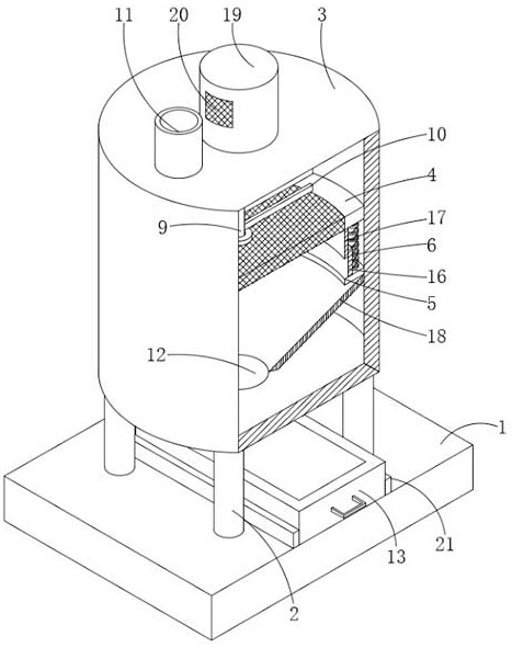 Screening device for waste rock processing