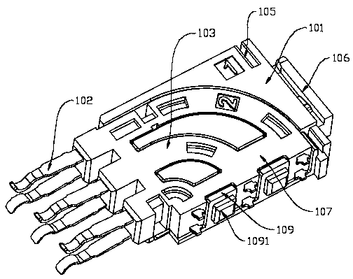 Female-end connector for high-speed differential signal connector