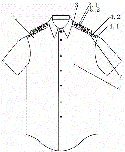 Shoulder-stretchable garment with high touch sense
