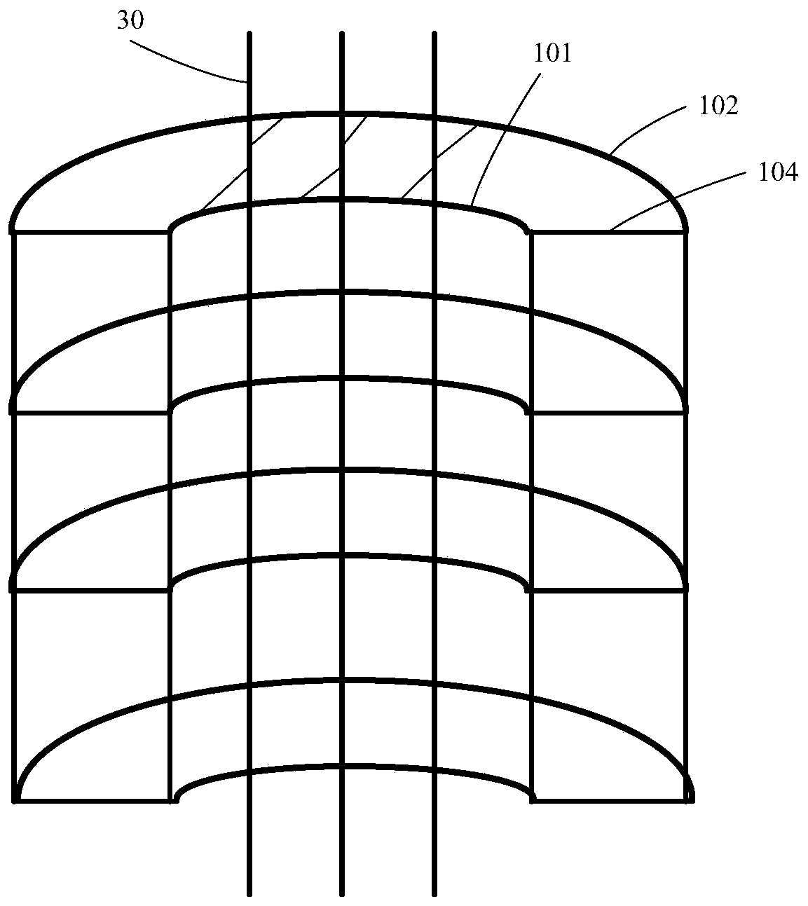 Ring-beam reinforcing connection structure and ring-beam construction method