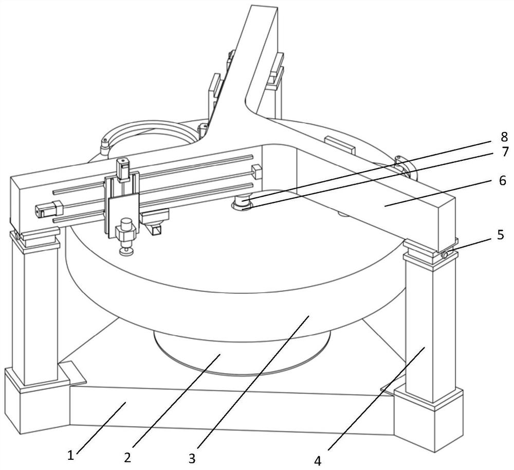 A polishing machine with functions of in-situ measurement and trimming of disk surface