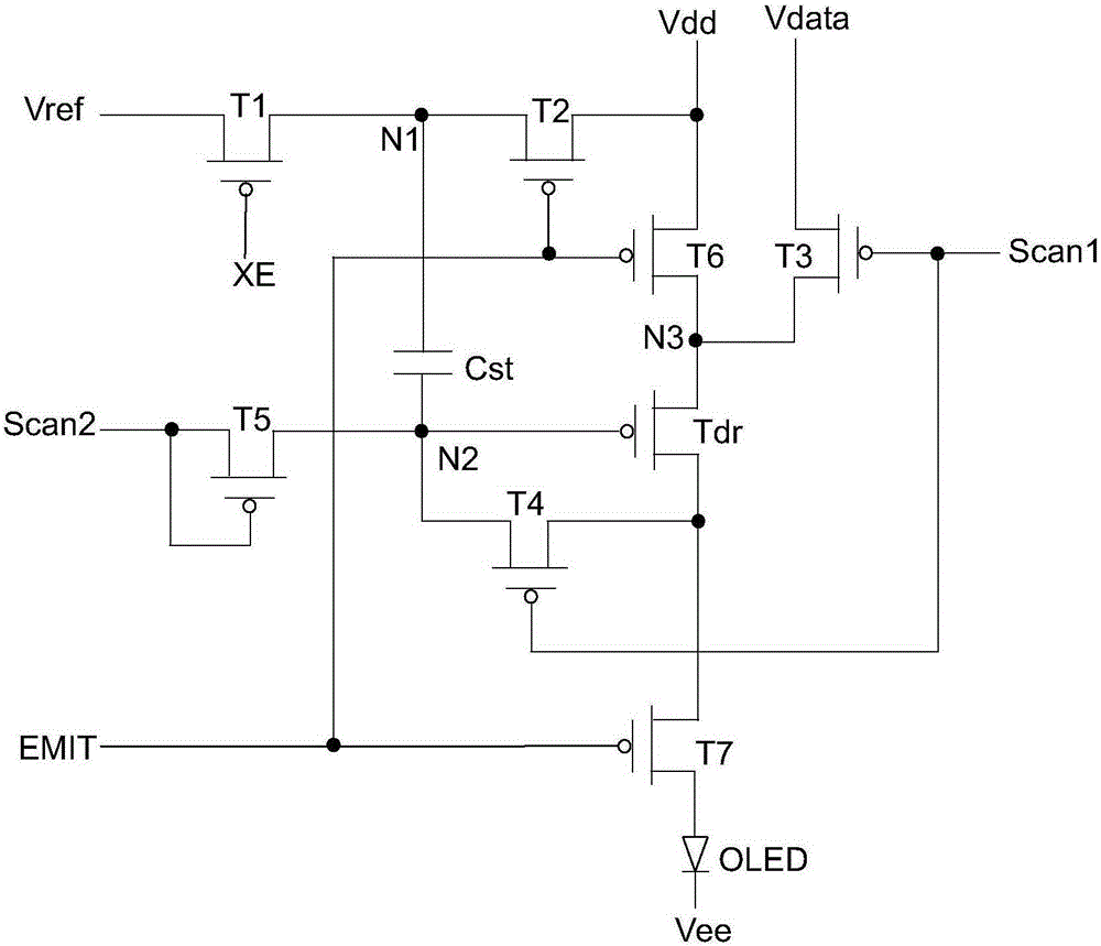 Organic light-emitting diode pixel driving circuit, display panel and display device