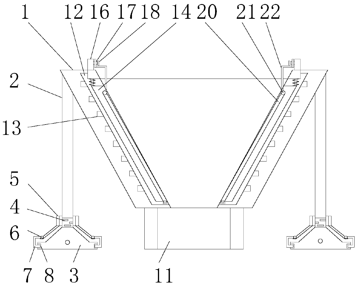 Hopper for stainless steel processing and producing