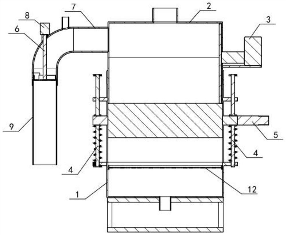 A waste lubricating oil coupling filter device