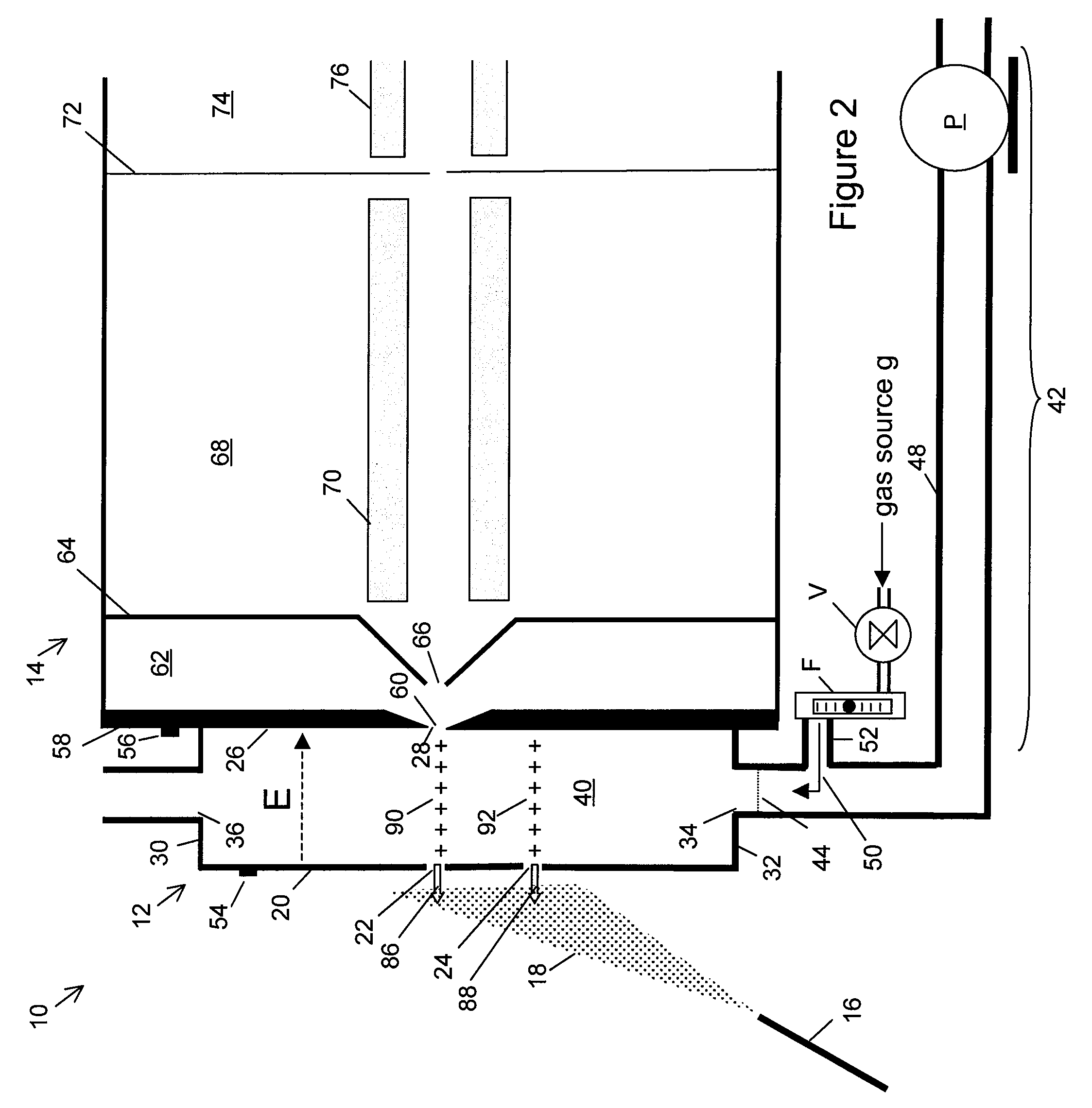 Apparatus and method for operating a differential mobility analyzer with a mass spectrometer