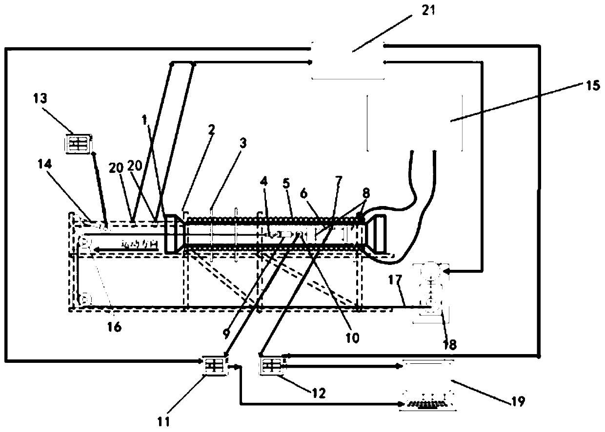 Testing device with speed adjusting function of seabed oil and gas pipeline testing equipment