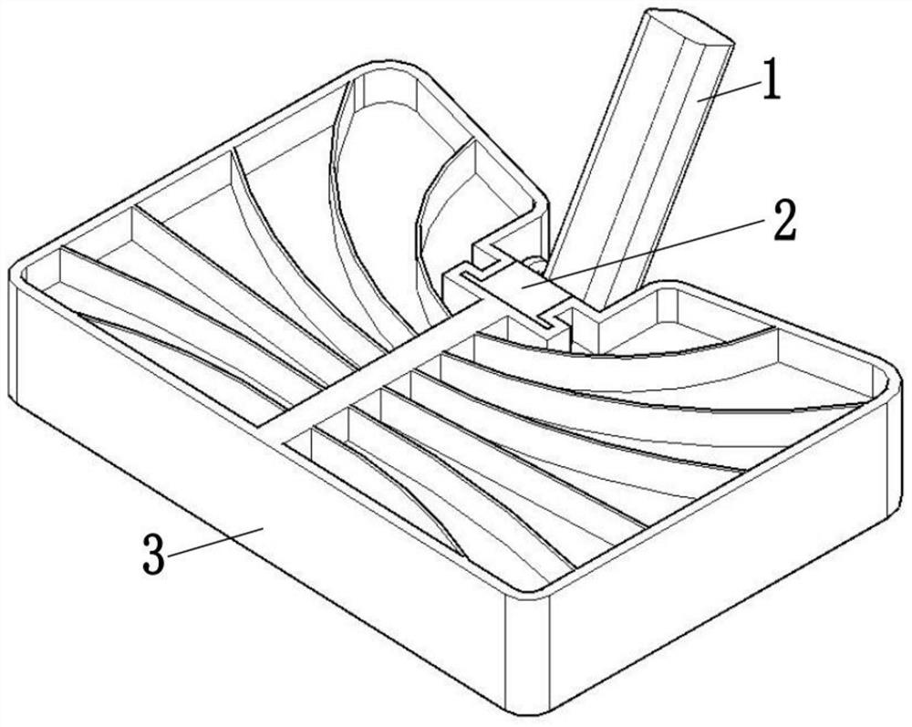 A gravity rotating double-sided steam mop