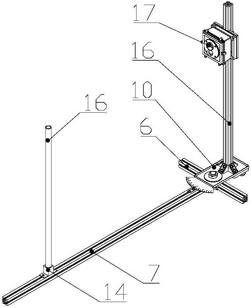 Angle and distance testing device and method of ultrasonic probe