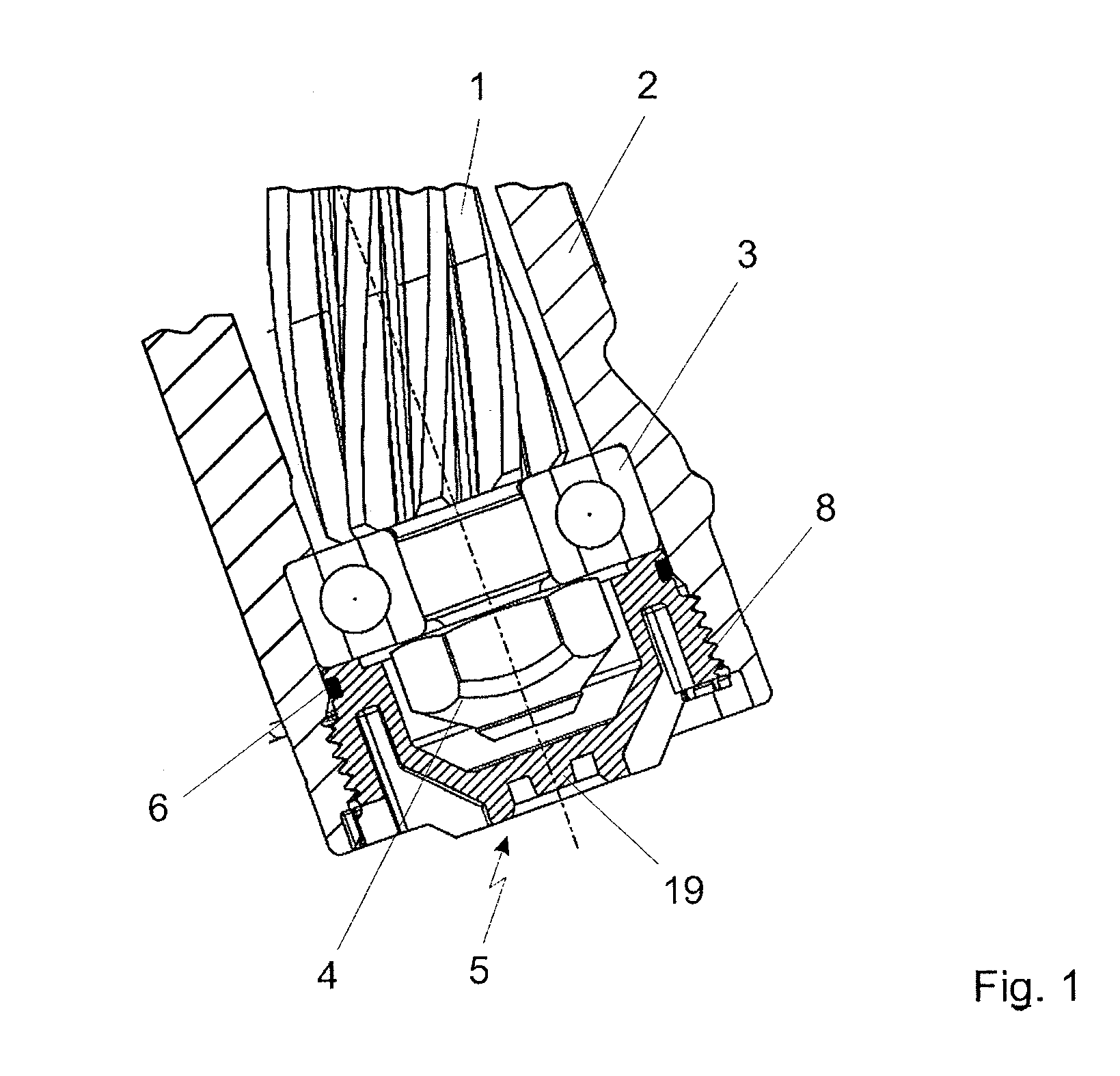 Apparatus for releasing a securing screw for a unit in a housing