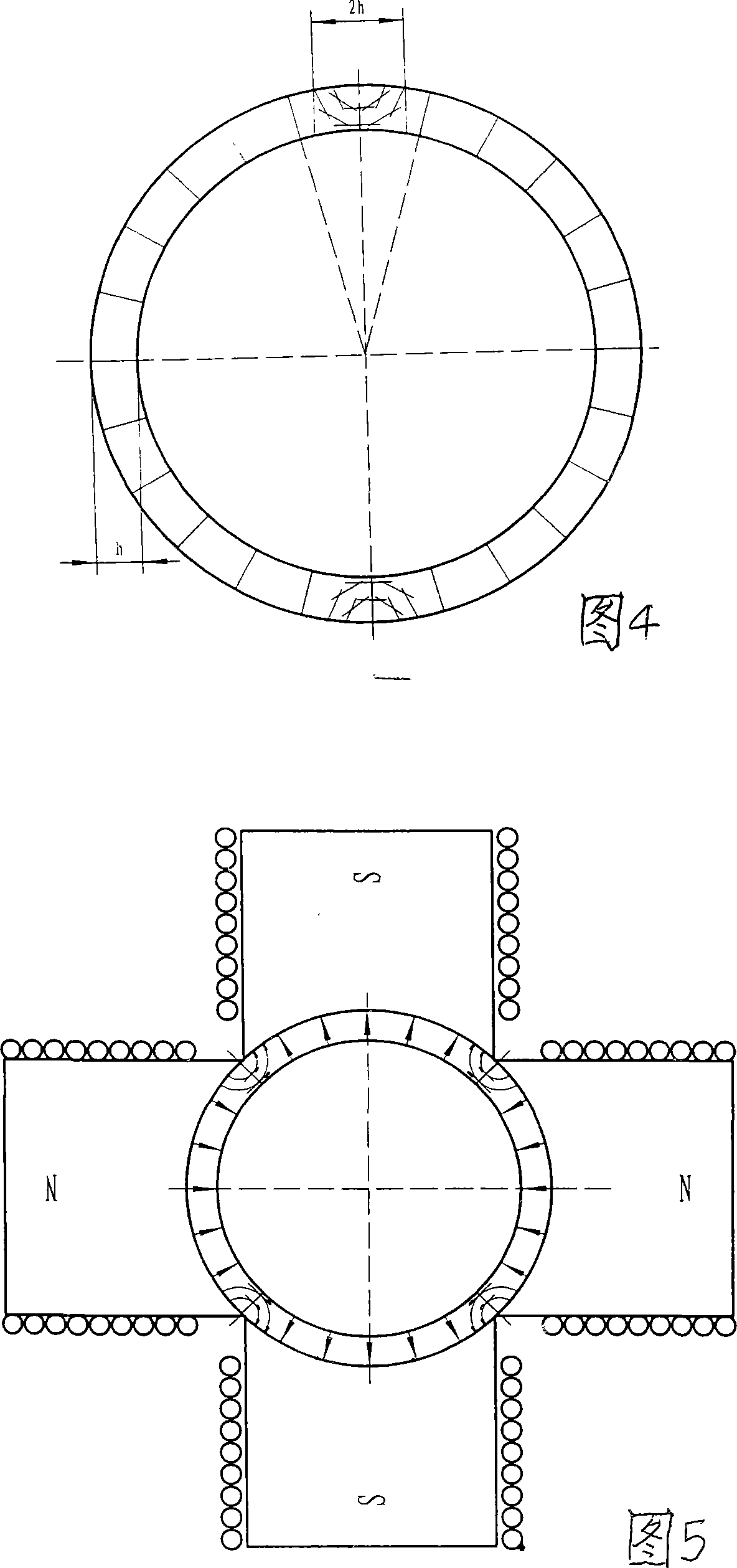 Magnetic aligning device of aeolotropism adhesive bonding or sintered multipolar annular magnetic body