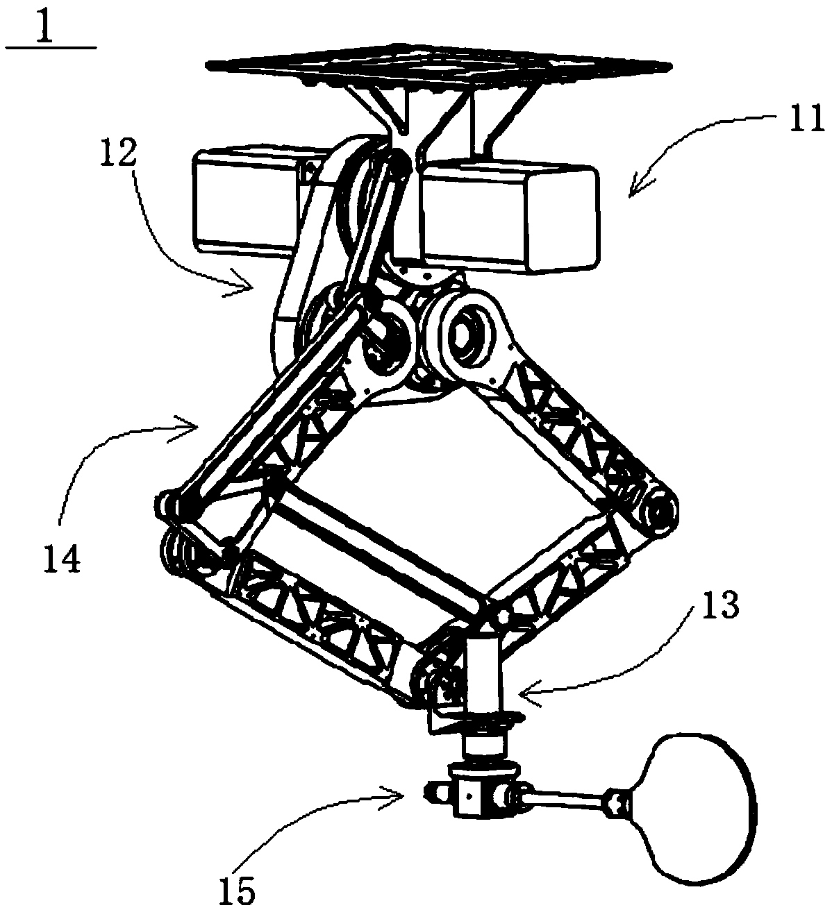 Mechanical arm and table tennis robot with same