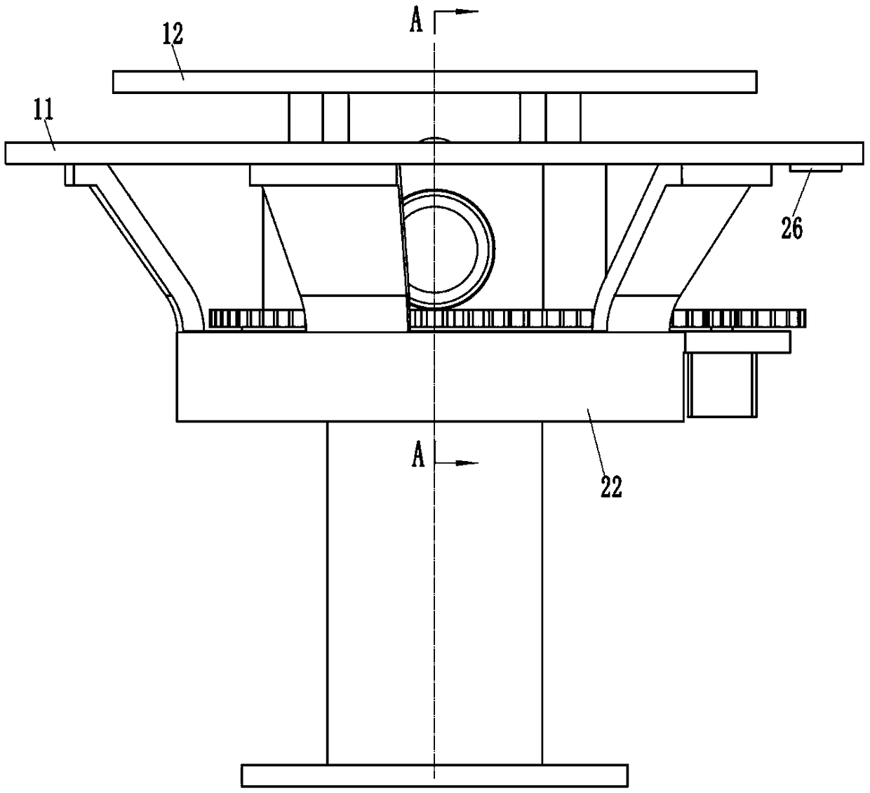 Automatic telescopic rotary table