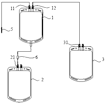 Platelet separation bag and method for manually separating platelet