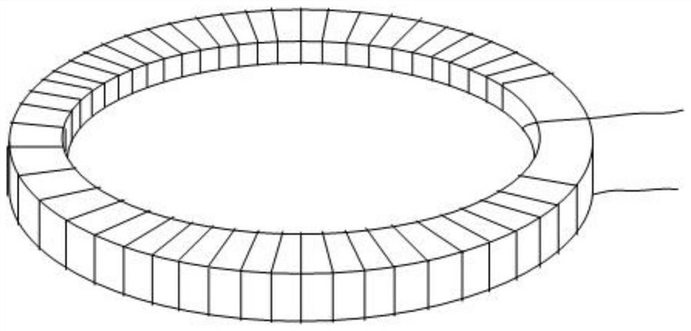 Spiral winding ring type rock core resistivity measuring device and method