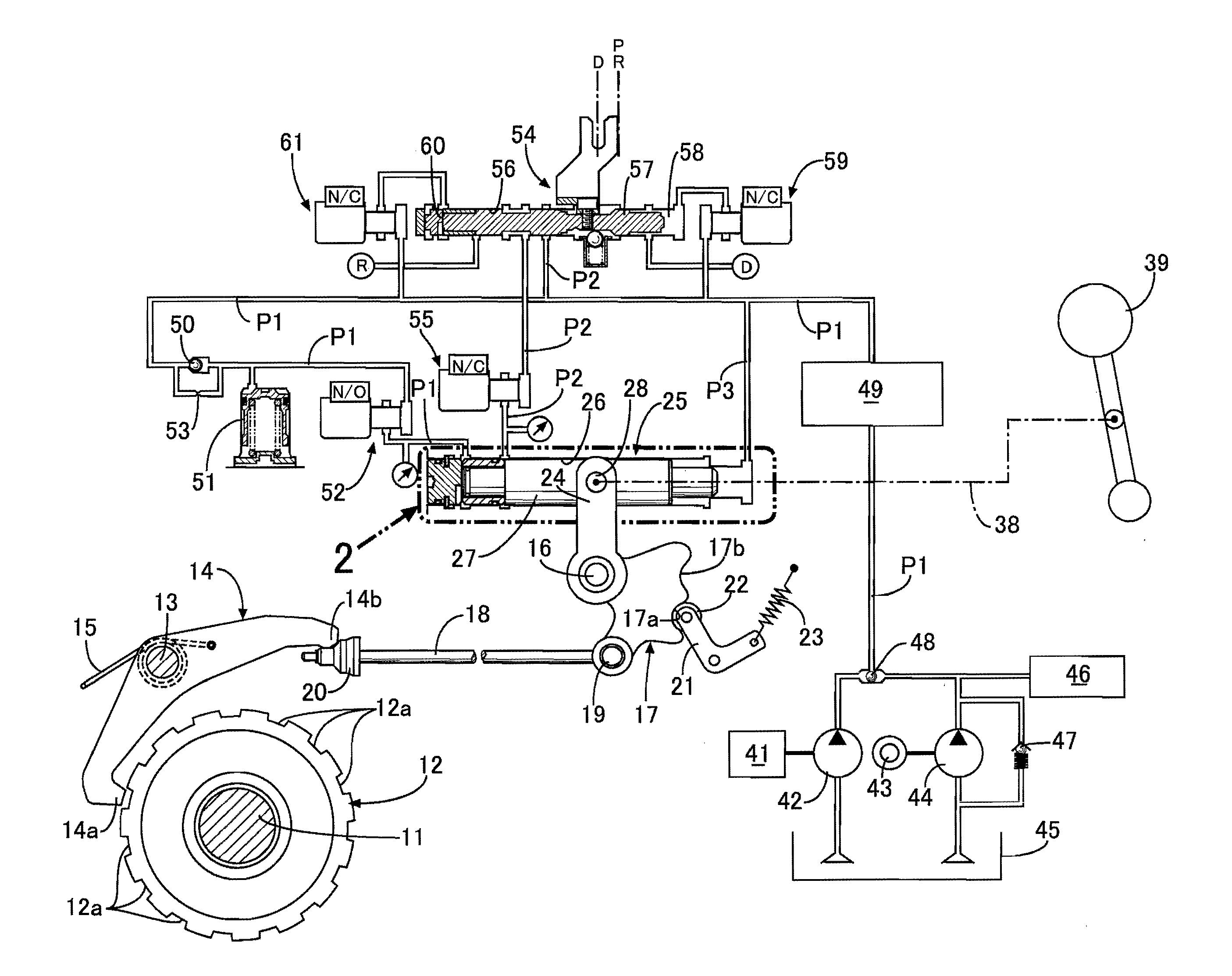 Parking lock device for transmission