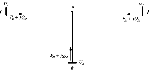 Parameter estimation method for electric power circuit in T-type connection