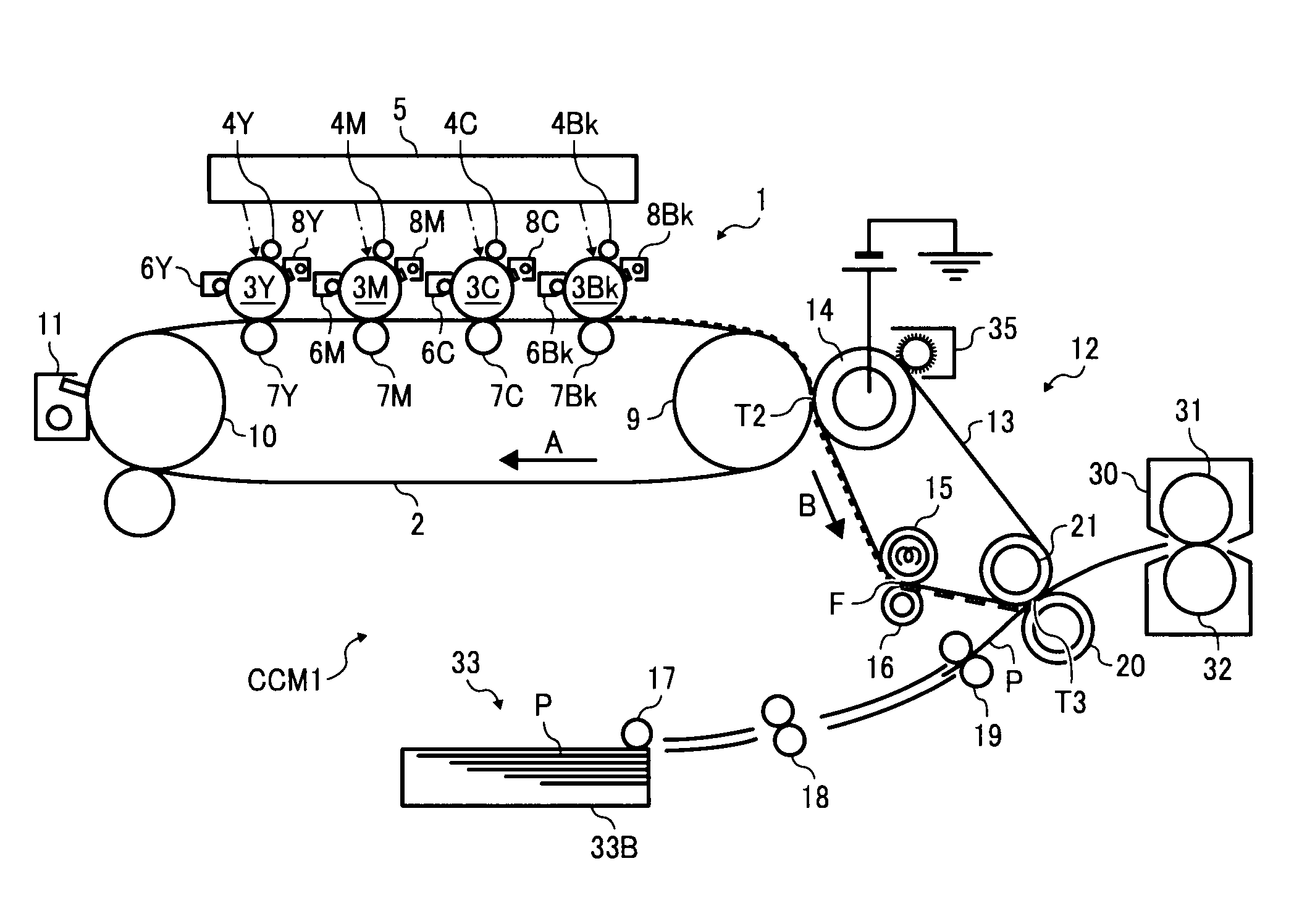 Intermediate transfer device and image forming apparatus