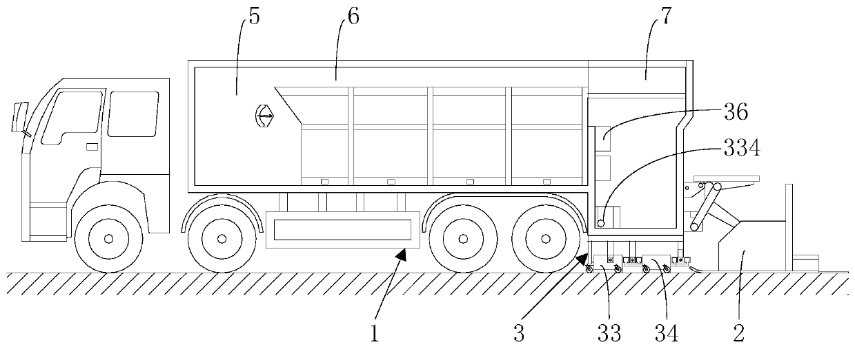 Color paste pavement preheating device, color paste paving equipment and color paste paving method thereof