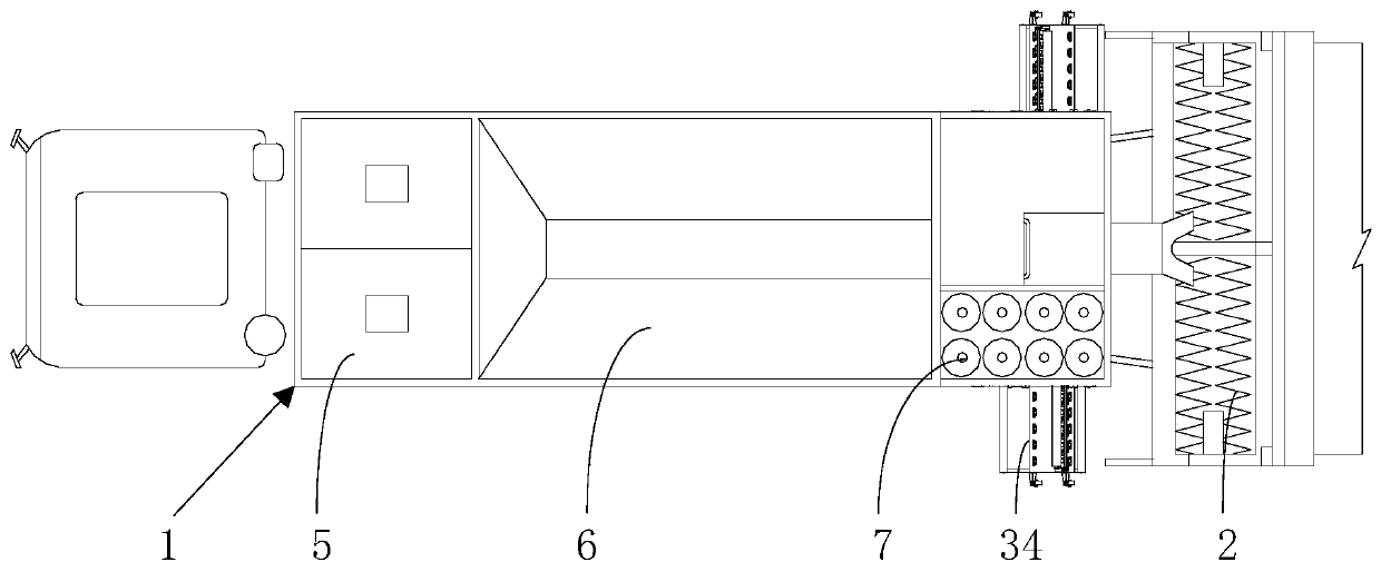 Color paste pavement preheating device, color paste paving equipment and color paste paving method thereof