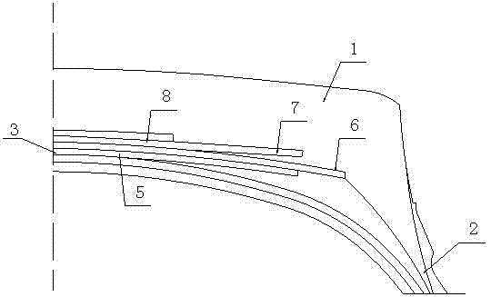 Radial tire with twining type steel wire belted layer and manufacturing method thereof