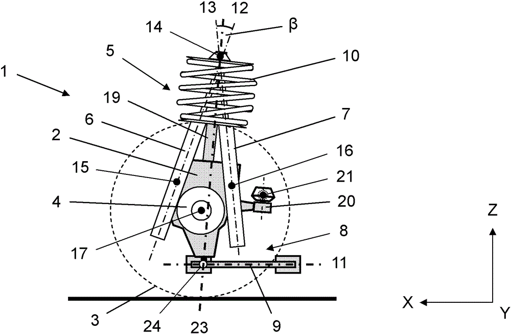 vehicle wheel suspension