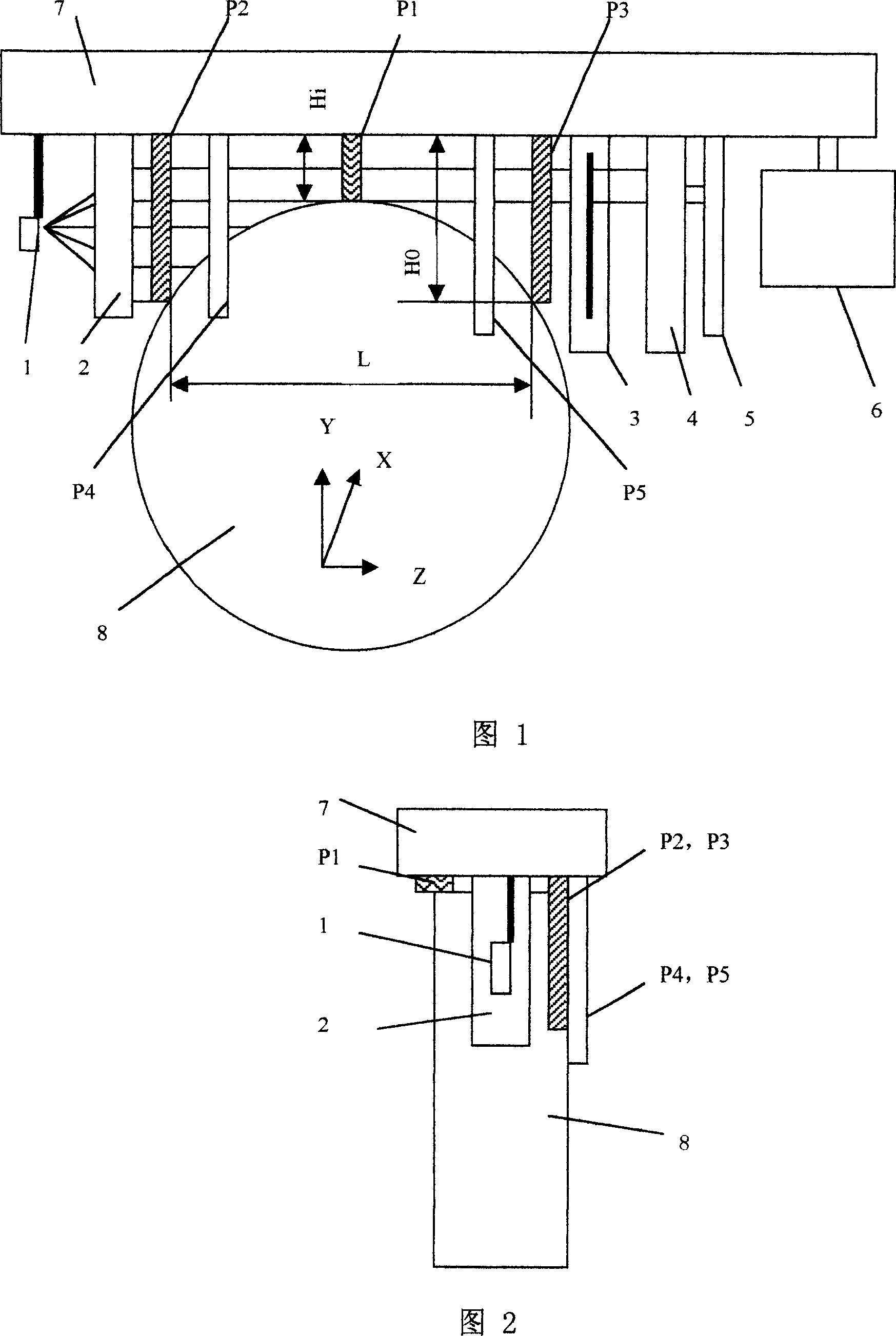 Optical projection measurer for external diameter of large wheel diameter