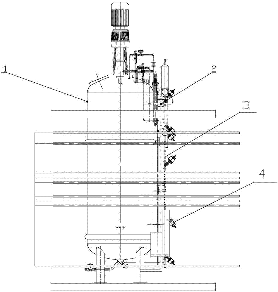 Large vertical fermentation tank with integrated pipe layout and pipe layout method thereof