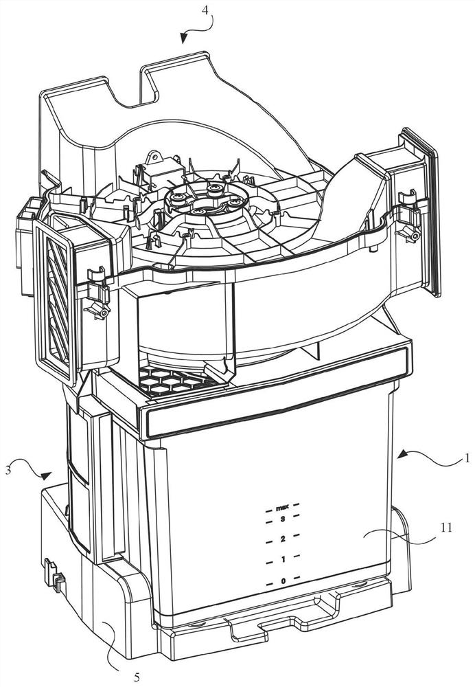 Side water retaining structure and air purification device