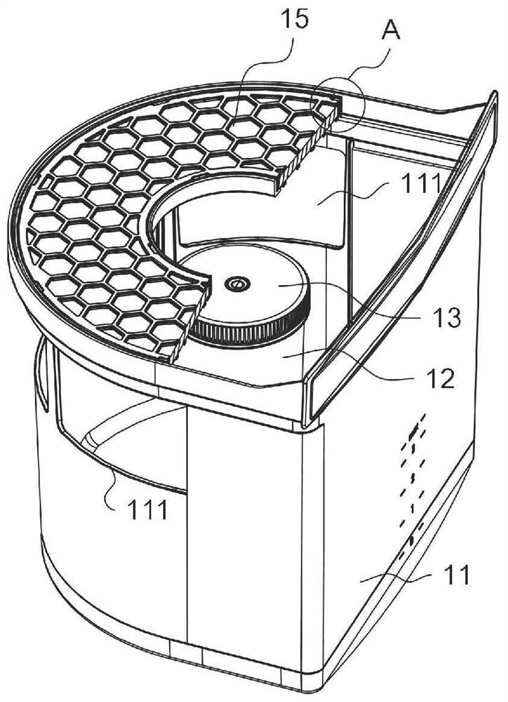 Side water retaining structure and air purification device