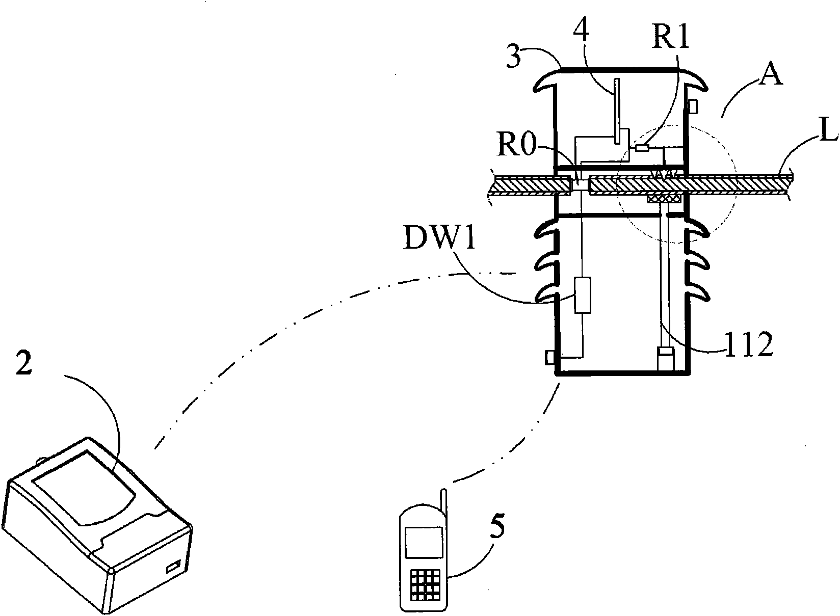 High-voltage direct metering device