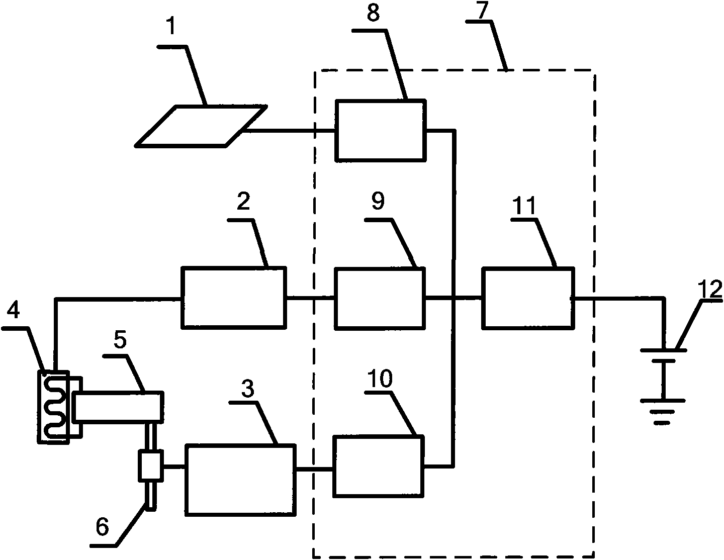 Auxiliary power supply device of hybrid-power electric vehicle based on waste heat and photovoltaic generation