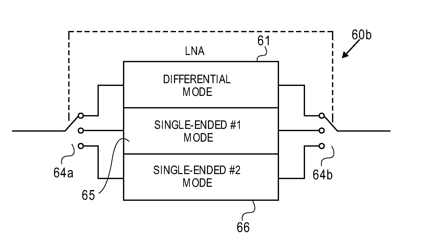 Selectable low noise amplifier for wireless communication