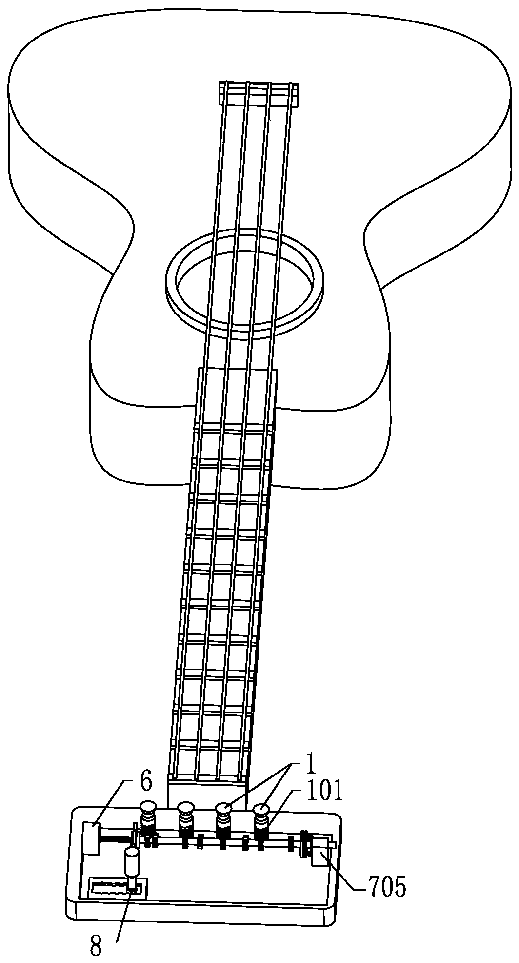 A kind of easy-tuned guitar and its use method