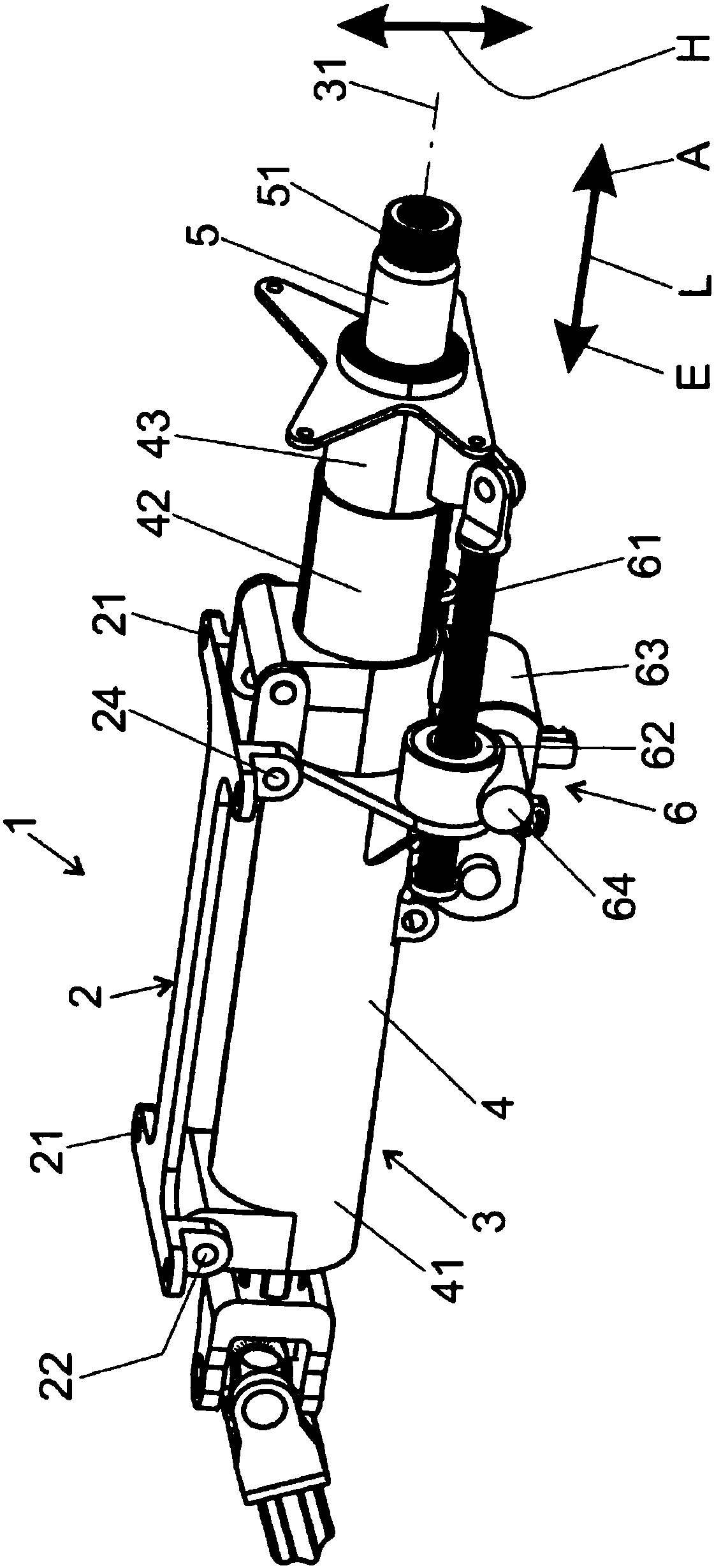 Motor-adjustable steering column for a motor vehicle