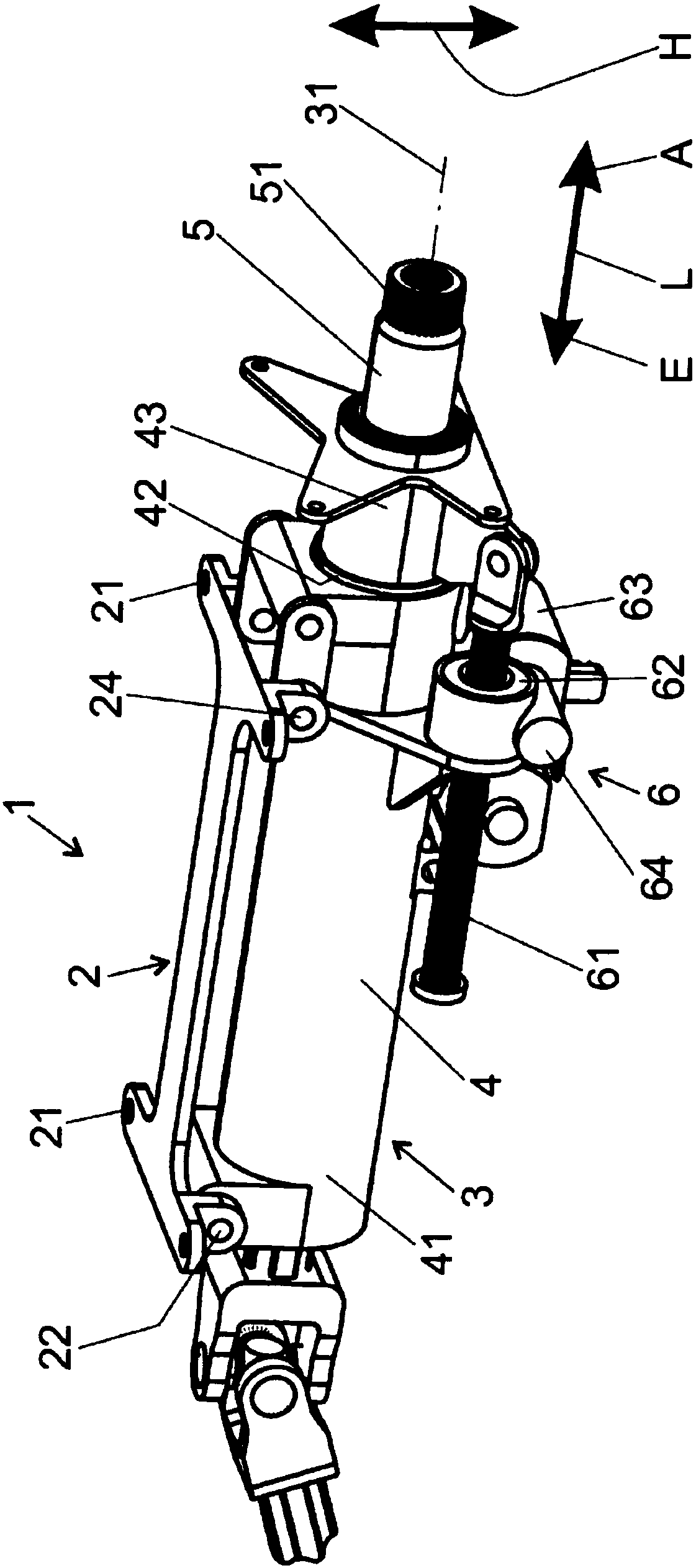 Motor-adjustable steering column for a motor vehicle