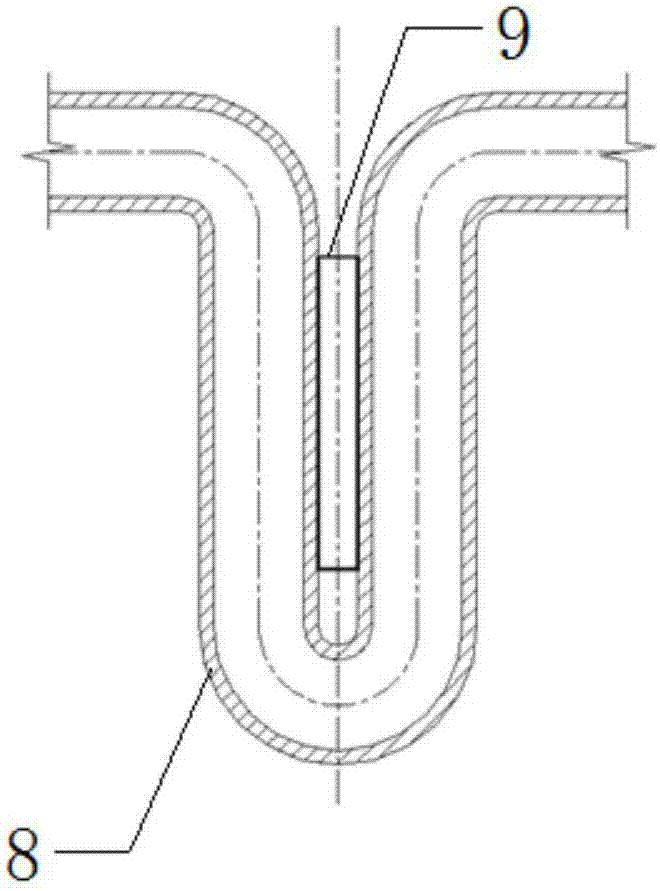 Evaporation cooling device with superheated steam producing function for pusher-type heating furnace