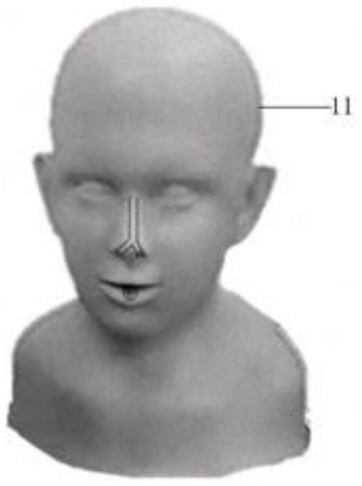 Intelligent humanoid head model for testing child mask and child mask testing method