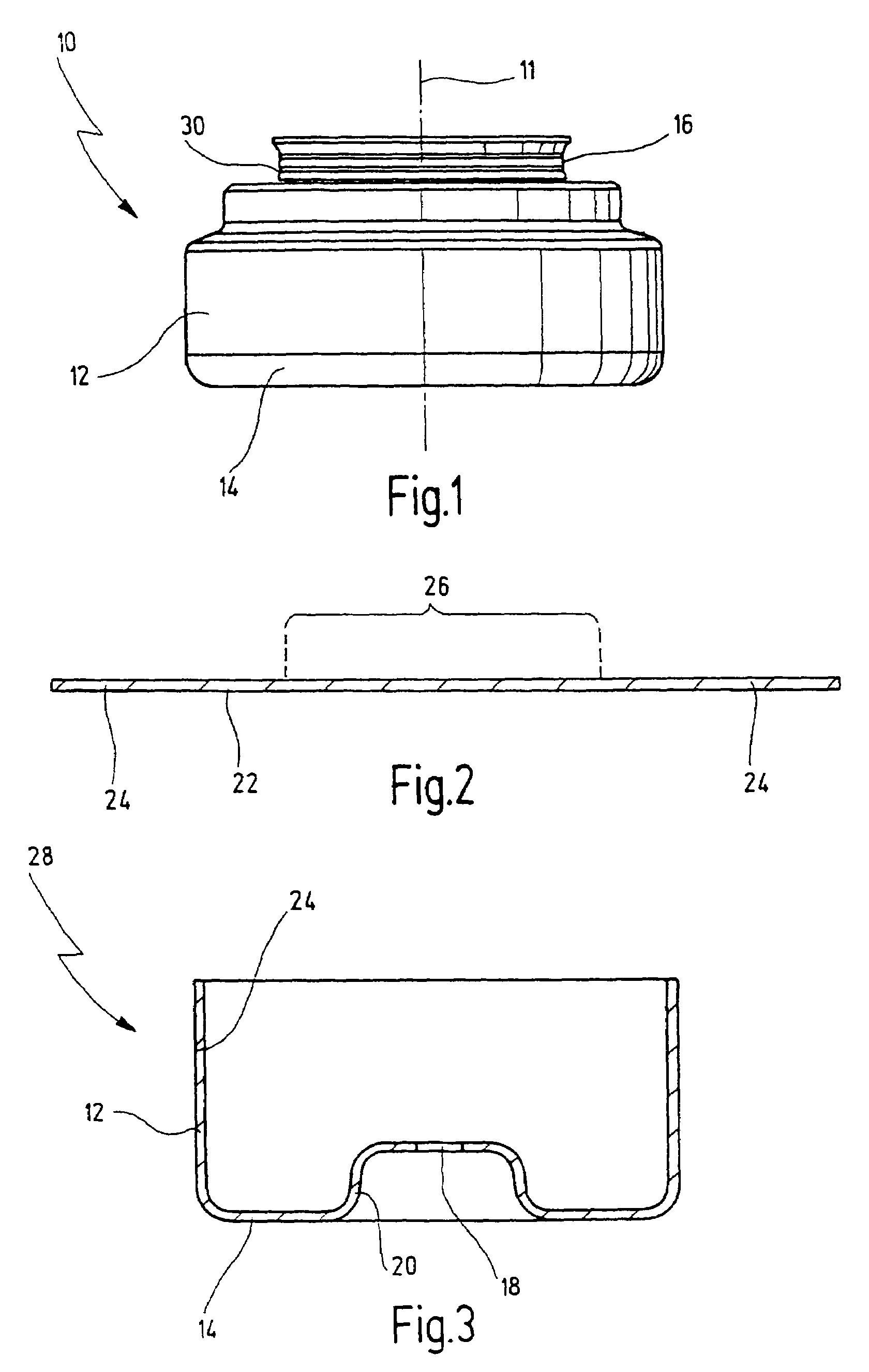 Pneumatic spring pot and method for producing same