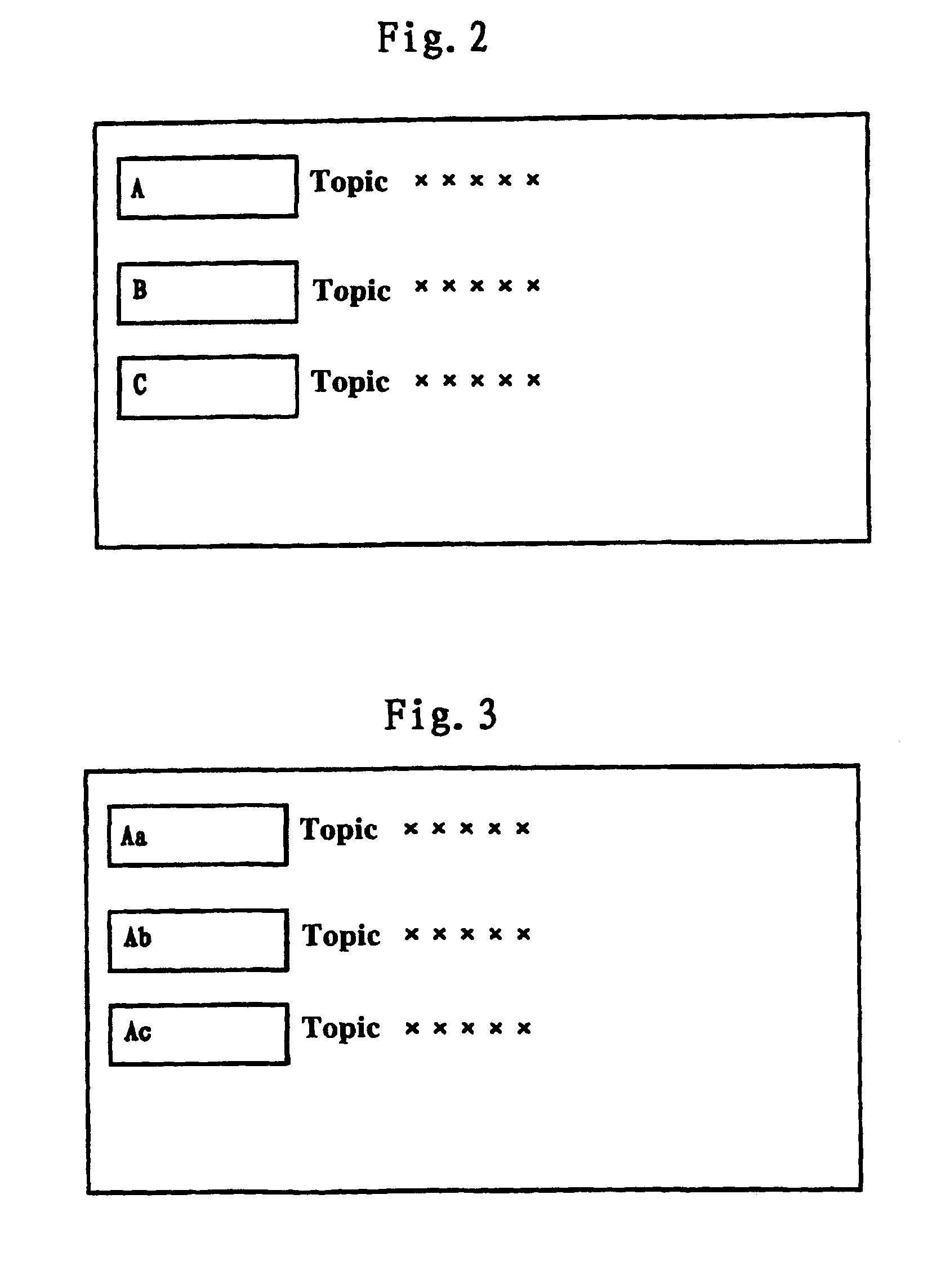 Method for organizing a plurality of documents and apparatus for displaying a plurality of documents