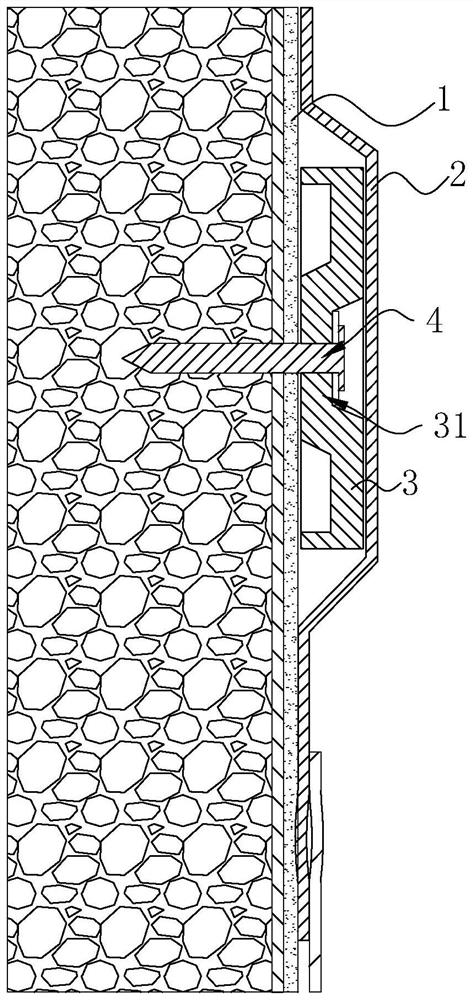 Waterproof anchoring structure