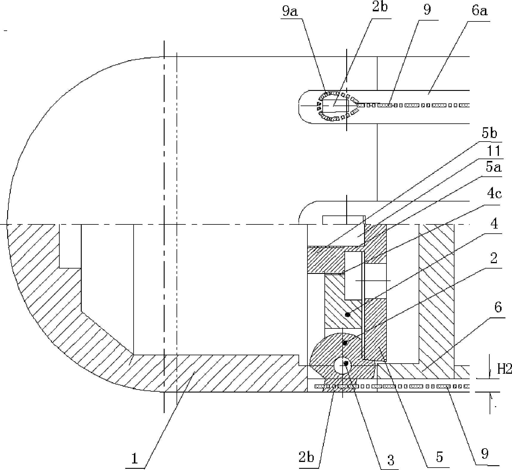 Bundled bullet release device with primary and secondary structure