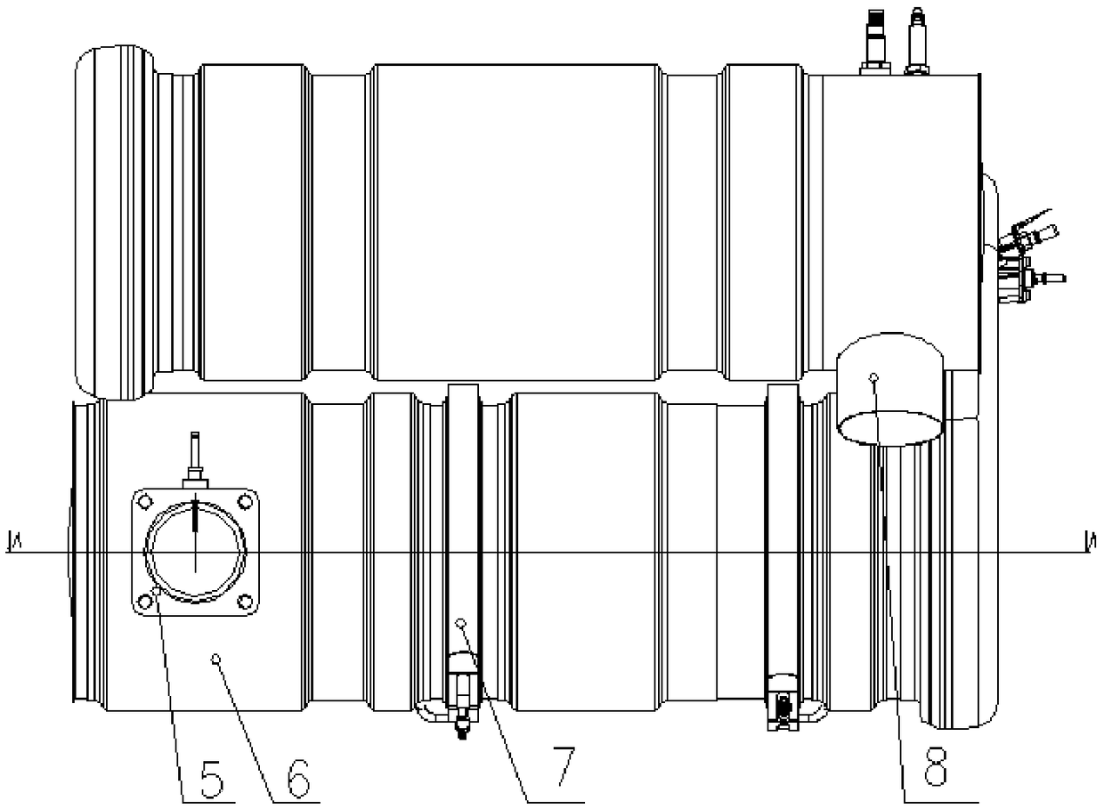 Parallel cylinder type aftertreatment structure assembly