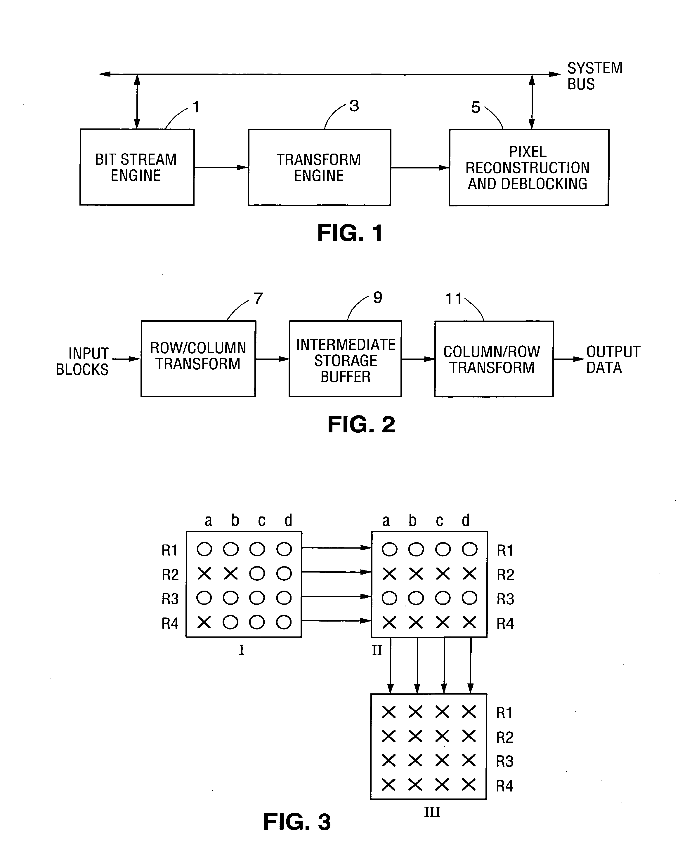 Method and system for performing two-dimensional transform on data value array with reduced power consumption