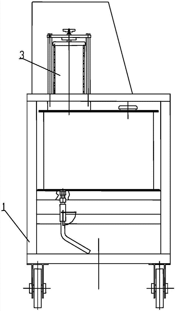 Pressure flow parameter experiment testing device of oil spraying component